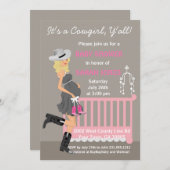 Cowgirl Baby Shower Invitations - Blonde Western (Front/Back)