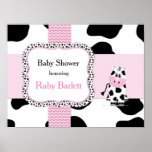Cowgirl Baby Shower Poster In Pink at Zazzle