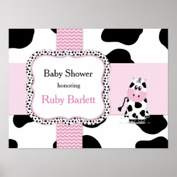 Cowgirl Baby Shower Poster In Pink by mybabybundles at Zazzle
