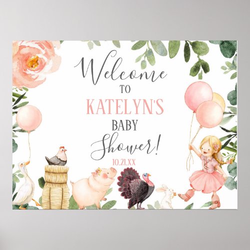 Cowgirl Baby Shower Welcome Sign