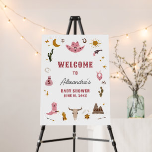 Cowgirl Baby Shower Welcome Sign
