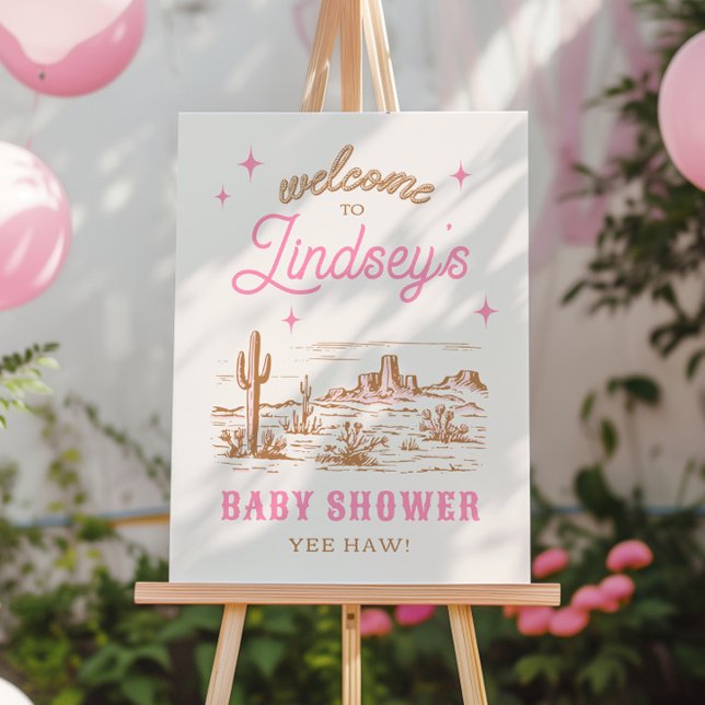 Cowgirl Baby Shower Welcome Sign (Creator Uploaded)
