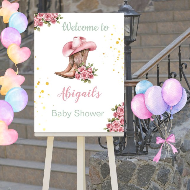 Cowgirl Baby Shower Welcome Sign (Creator Uploaded)