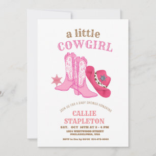Cowgirl Baby Shower Wild West Party Baby Shower Invitation