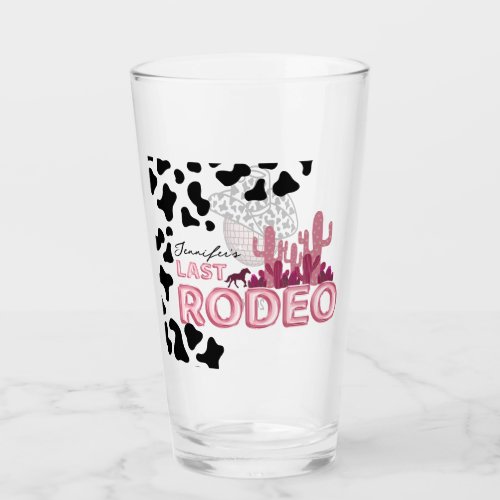 Cowgirl bachelorette party Last Rodeo Glass