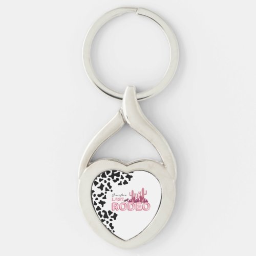 Cowgirl bachelorette party Last Rodeo  Keychain