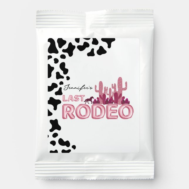 Cowgirl bachelorette party Last Rodeo  Margarita Drink Mix (Front)