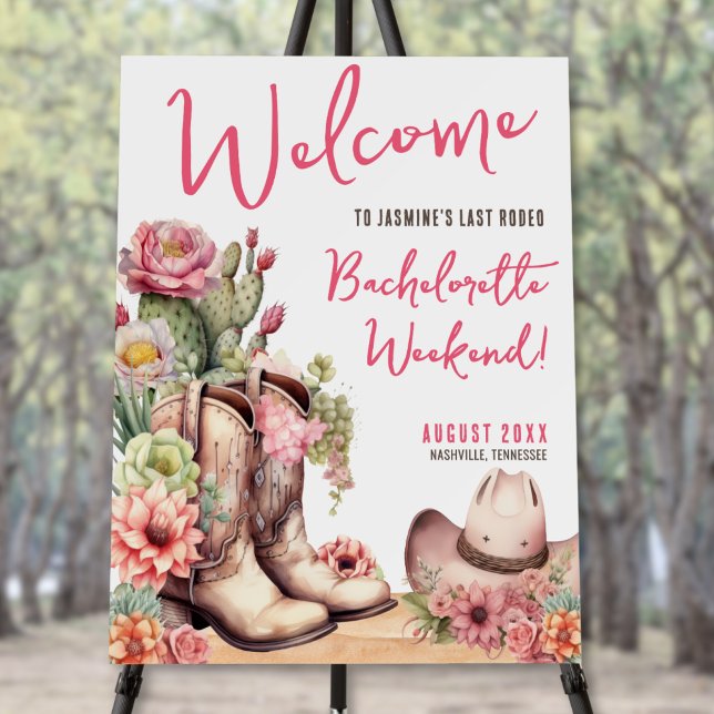 Cowgirl Bachelorette Party Welcome Sign (Cowgirl Bachelorette Party Welcome Sign)