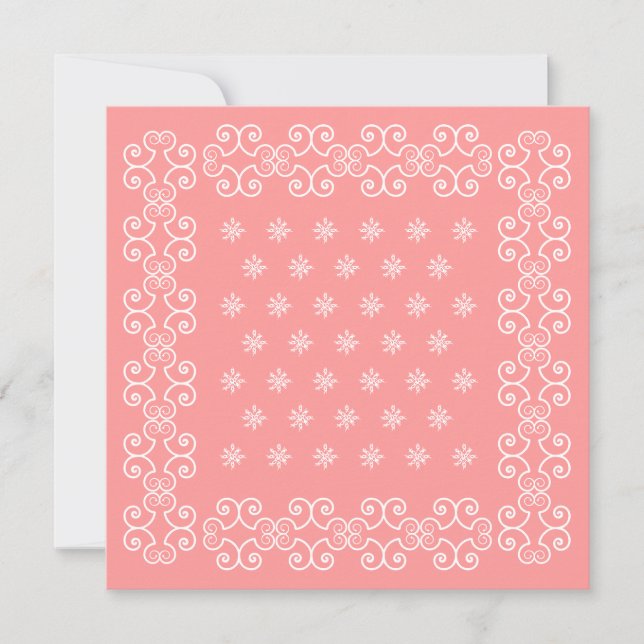 Cowgirl Bandana Pink Invitations Go Western Party (Front)