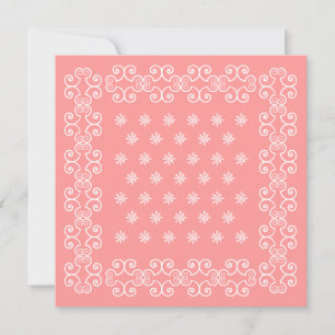 Cowgirl Bandana Pink Invitations Go Western Party