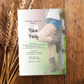 Cowgirl Barn Party Invitation