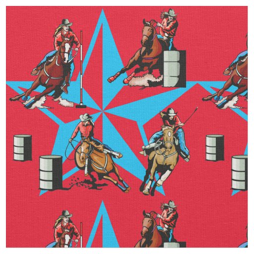 Cowgirl Barrel Racing Pole Bending Rodeo Fabric