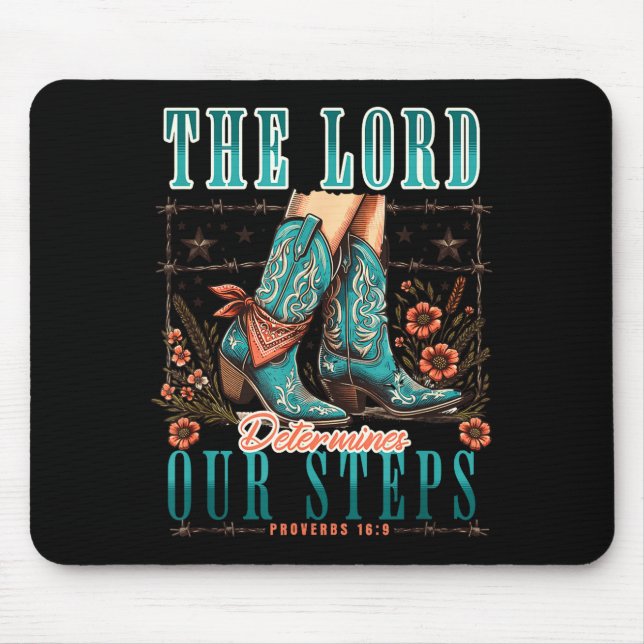 Cowgirl Bible Scripture Verse Western Jesus For Wo Mouse Pad (Front)