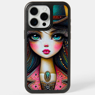 Cowgirl Big Lash Beautiful Monogram iPhone 15 Pro Max Case