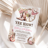 Cowgirl Birthday 21st, 30th, 40th, Rustic Western