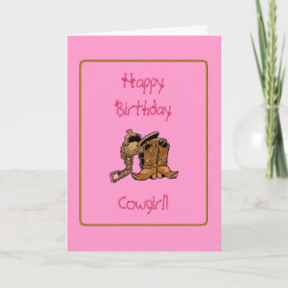 Cowgirl Birthday Card