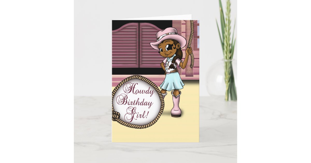 Cowgirl Birthday Cards Card 