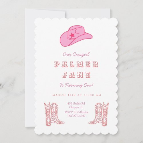 Cowgirl Birthday Invitation