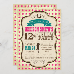 Cowgirl Birthday Invitation