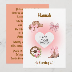 Cowgirl Birthday Invitation