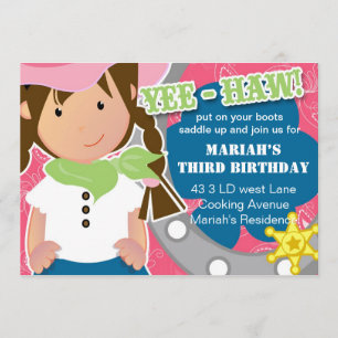 Cowgirl Birthday Invitation