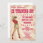 Cowgirl Birthday Invitations (Front/Back)
