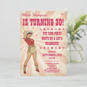 Cowgirl Birthday Invitations (Standing Front)