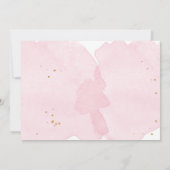 Cowgirl Birthday Invite Girl Horse Pink Watercolor (Back)