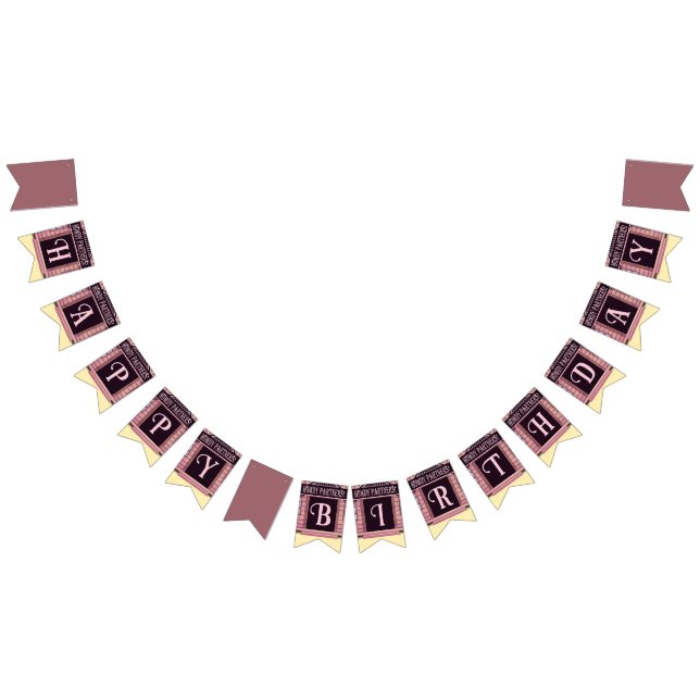 Cowgirl Birthday Party Bunting Flags (All)