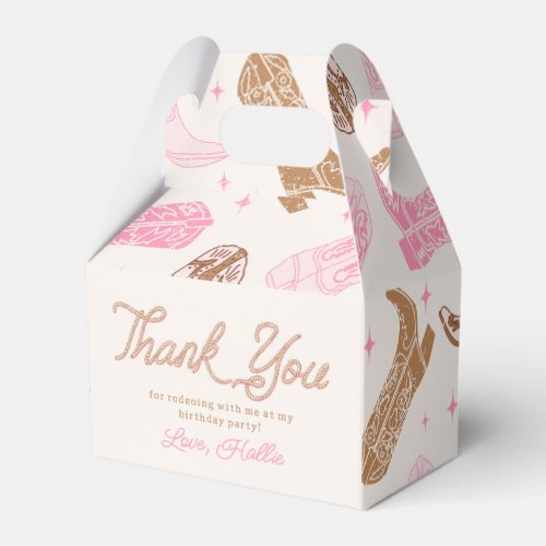 Cowgirl Birthday Party Favor Boxes