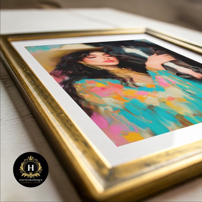 Cowgirl & Black Stallion Decoupage Tissue Paper (Creator Uploaded)