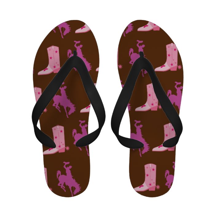 Cowgirl Boot and Horse Flip Flops