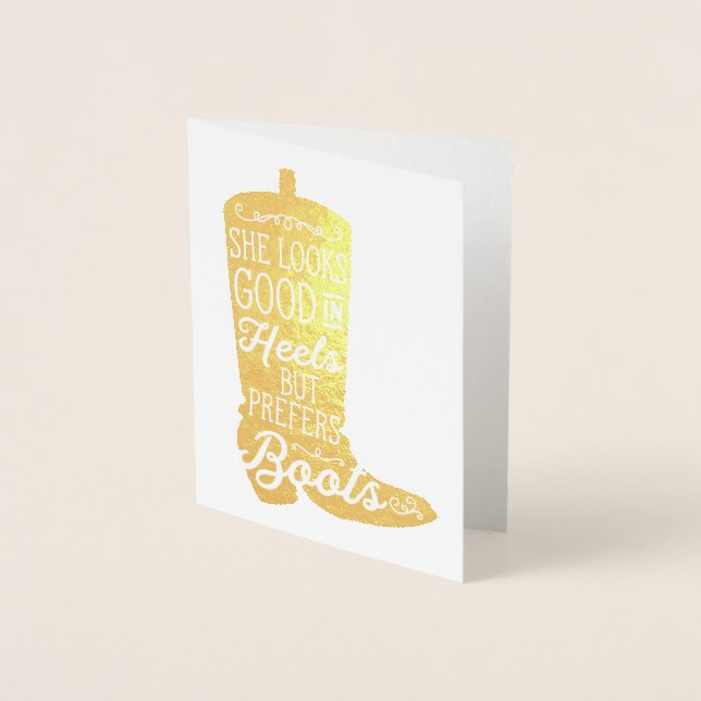 Cowgirl Boot Note Card (Front)