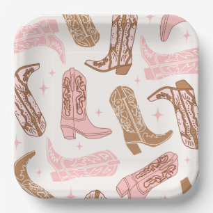 Cowgirl Boot Party Plates