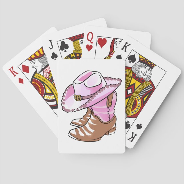 Cowgirl Boots and Hat Poker Cards (Back)
