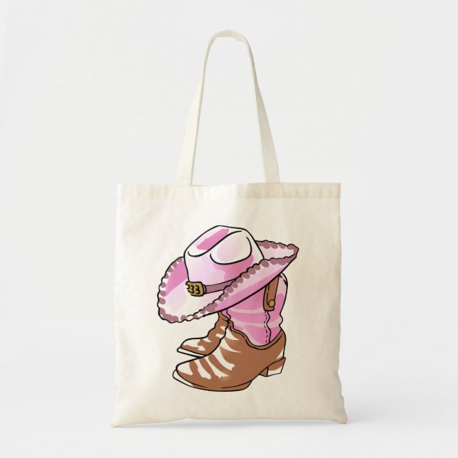 Cowgirl Boots and Hat Tote Bag (Front)