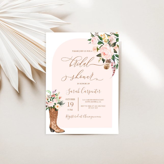 Cowgirl Boots Bridal Shower Invitation (Creator Uploaded)