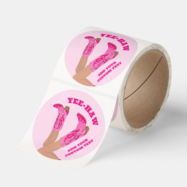 Cowgirl Boots  Classic Round Sticker (Roll)