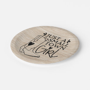 Cowgirl Boots Cowboy Horse Western Country Farm Paper Plates