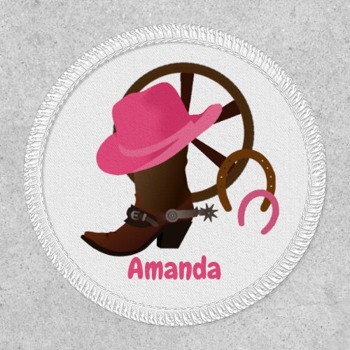 Cowgirl Boots Custom Name Patch