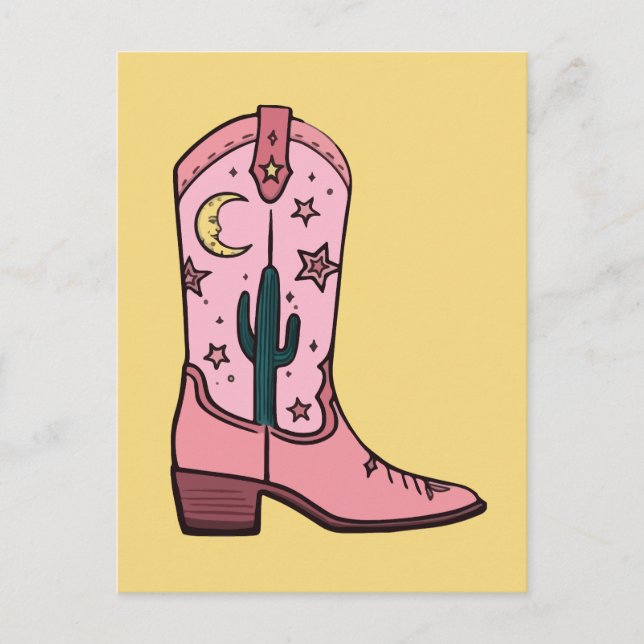 Cowgirl boots postcard (Front)