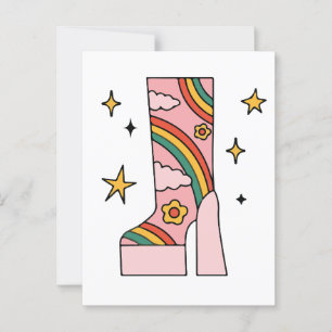 Cowgirl boots postcard