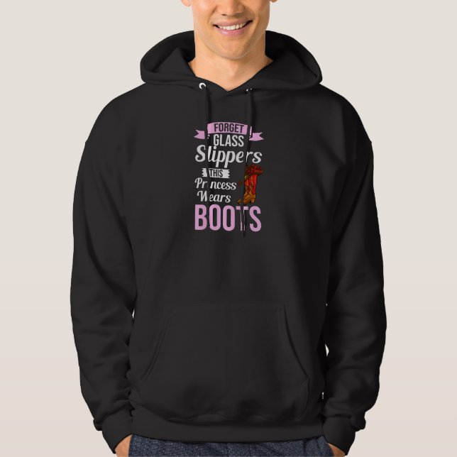 Cowgirl Boots Quotes Party Horse Hoodie (Front)