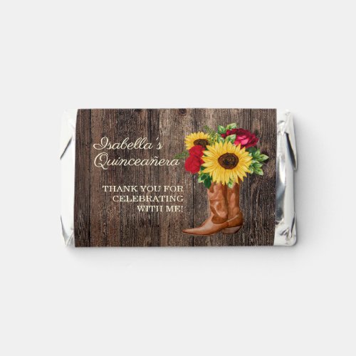 Cowgirl Boots Sunflowers Red Roses Quinceaera   Hersheys Miniatures