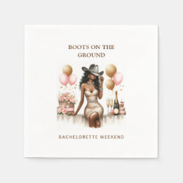 Cowgirl Bridal Shower Invitation Napkins