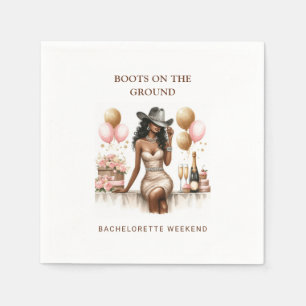 Cowgirl Bridal Shower Invitation Napkins