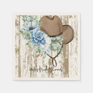 cowgirl bridal shower  napkins