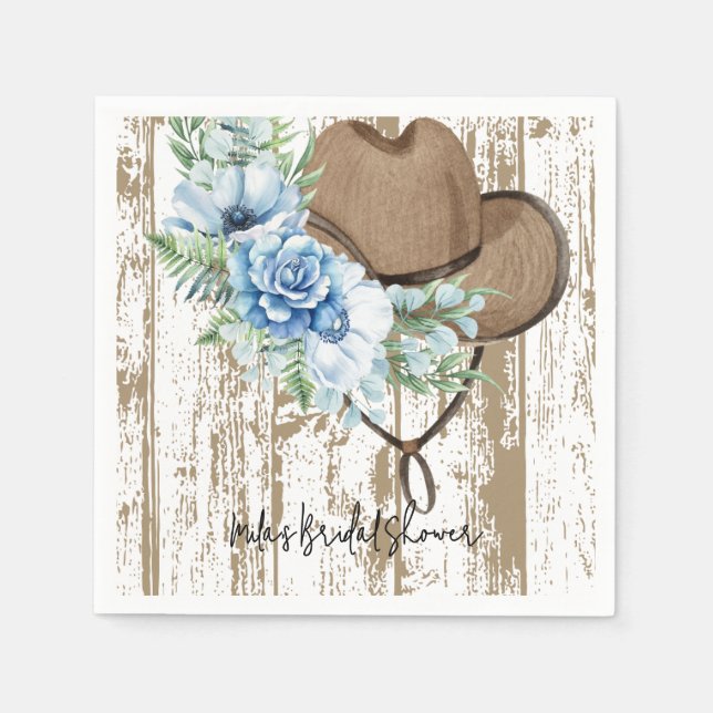 cowgirl bridal shower  napkins (Front)