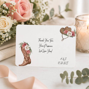COWGIRL BRIDAL SHOWER THANK YOU CLASSIC ROUND STICKER