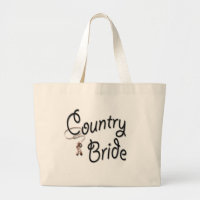 Cowgirl Bride Gifts and Favors Large Tote Bag